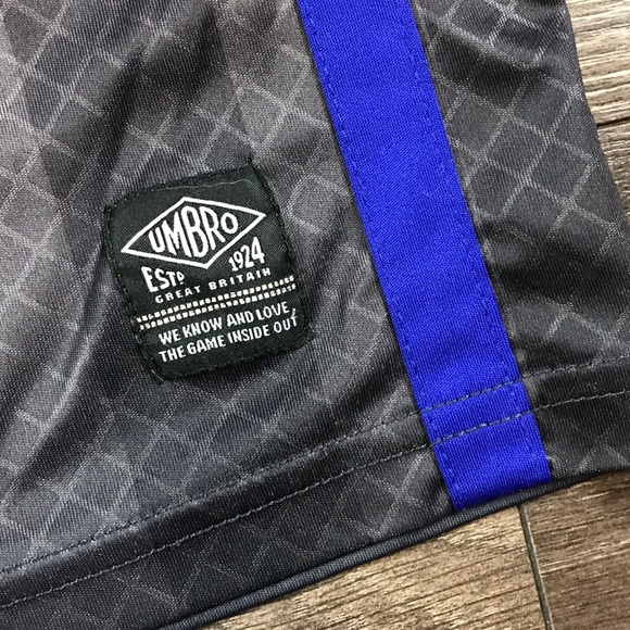 Umbro Men’s Barcelona International Soccer Club Long Sleeve Stripe Jersey Shirt - Picture 3 of 6